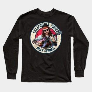 Retro Style Fan Art Design Billy Strings California Sober Long Sleeve T-Shirt